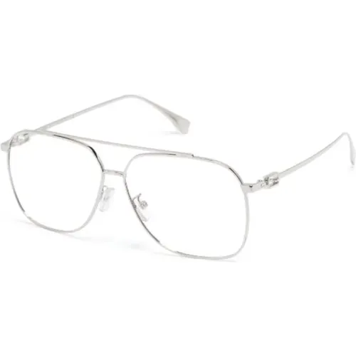 Silberne Optische Brille Stilvoll und vielseitig,Goldene Optische Brille für den Alltag - Fendi - Modalova
