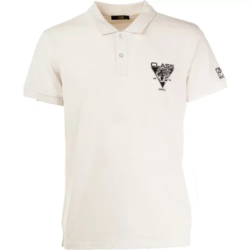 Klassisches Herren Polo Shirt , Herren, Größe: L - Cavalli Class - Modalova