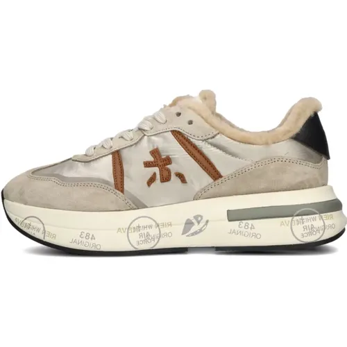 Taupe Sneaker Cassie mit Einzigartigem Design , Damen, Größe: 38 EU - Premiata - Modalova