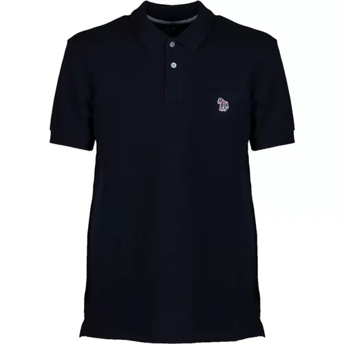 Zebra Logo Kurzarm Polo Shirt , Herren, Größe: L - PS By Paul Smith - Modalova