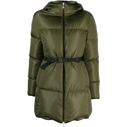 Quilted Belted Down Jacket , female, Sizes: XL - Moncler - Modalova