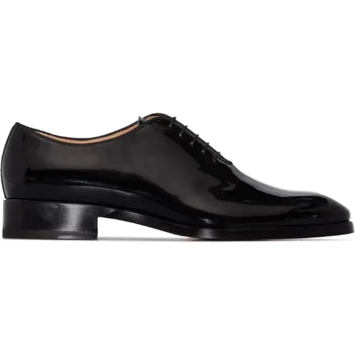 Flat Shoes - Corteo Flat Francesina Liscia Smoking F.Do Cuoio , male, Sizes: 6 UK - Christian Louboutin - Modalova