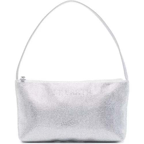 Strassy Silberne Handtasche mit Strass - MC2 Saint Barth - Modalova