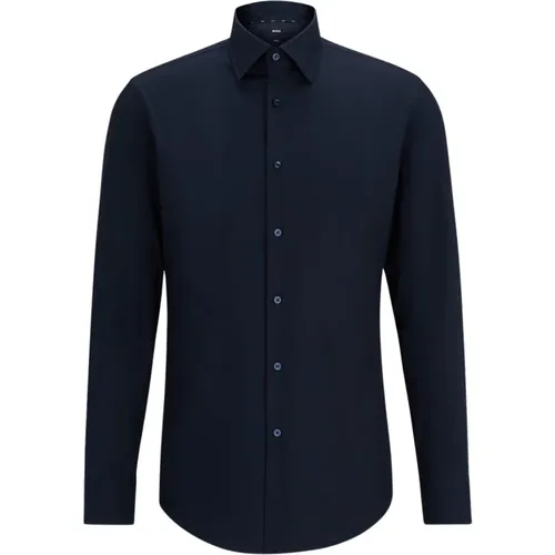 Blaues Slim Fit Hemd , Herren, Größe: 5XL - Hugo Boss - Modalova