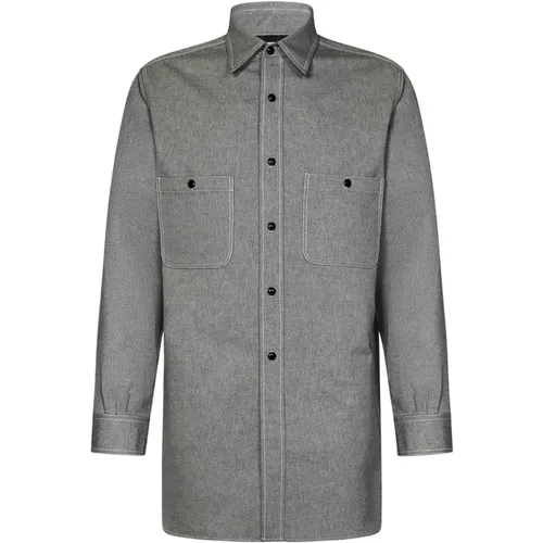 Men's Clothing Shirts Grey Ss24 , male, Sizes: XL, L - Maison Margiela - Modalova