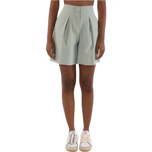 Bermuda-Shorts mit hoher Taille aus Stretch-Viskose , Damen, Größe: S - Hinnominate - Modalova