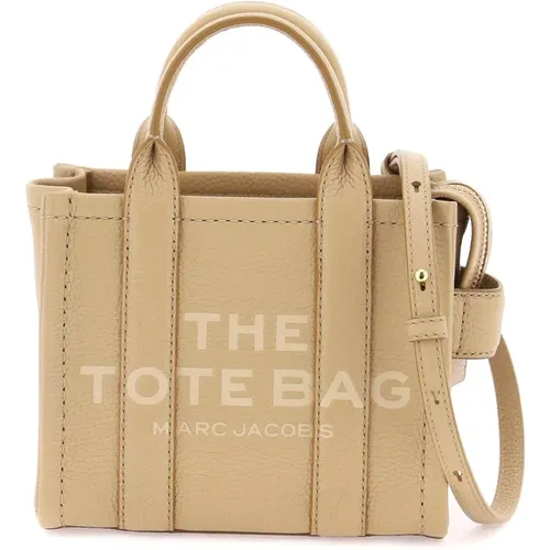 Strukturierte Leder Mini Tote Tasche , Damen, Größe: ONE Size - Marc Jacobs - Modalova