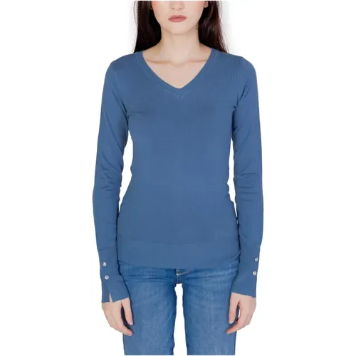 Cozy V-Neck Sweater for Women , female, Sizes: M, L, XS, S - Guess - Modalova