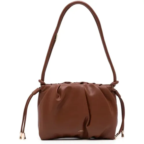 Leather-look Shoulder Bag , female, Sizes: ONE SIZE - A.p.c. - Modalova