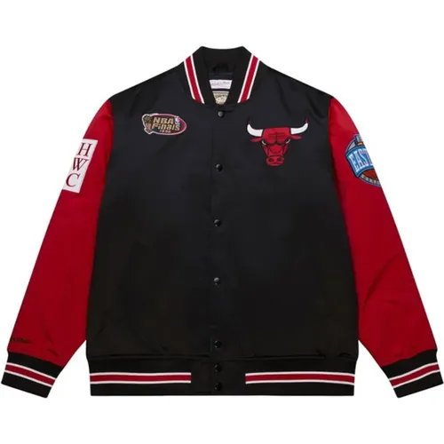 Chicago Bulls Logo Jacke Herbst/Winter 2024 , Herren, Größe: M - Mitchell & Ness - Modalova