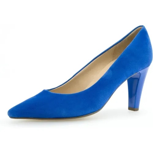 Elegante Blaue Wildleder Pumps , Damen, Größe: 37 EU - Gabor - Modalova