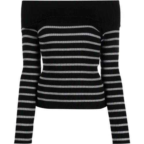 Schwarze Pullover Kollektion , Damen, Größe: S - Semicouture - Modalova