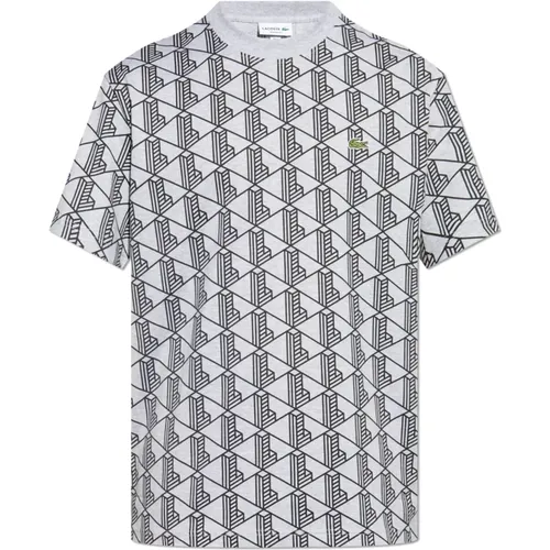 Gemustertes T-Shirt , Herren, Größe: L - Lacoste - Modalova