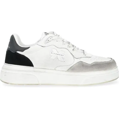 Leather Sneaker with Suede Details , male, Sizes: 7 UK, 8 UK, 6 UK, 11 UK - Richmond - Modalova