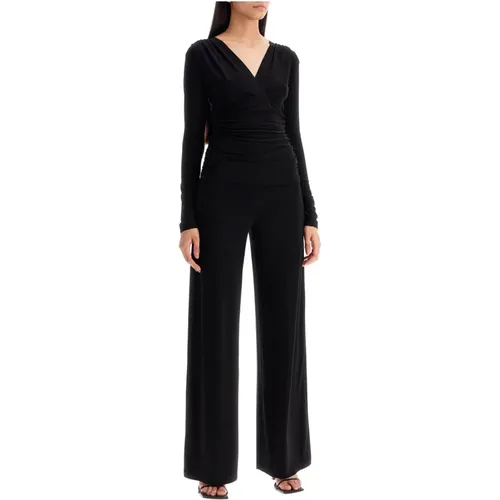 Geraffter Jumpsuit mit Weiten Hosen , Damen, Größe: M - Norma Kamali - Modalova