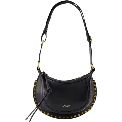 Schwarze Leder Mini Moon Schultertasche - Isabel marant - Modalova