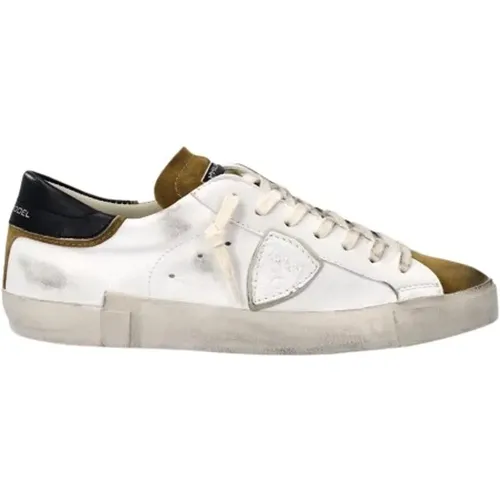 Low Top Sneakers with Asymmetric Band , male, Sizes: 11 UK, 10 UK - Philippe Model - Modalova