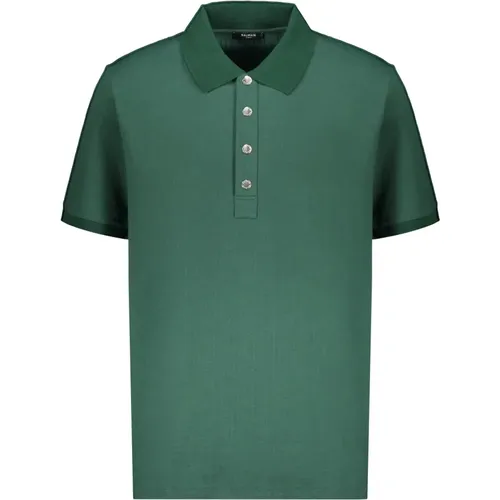 Klassisches Baumwoll-Polo-Shirt , Herren, Größe: 2XL - Balmain - Modalova