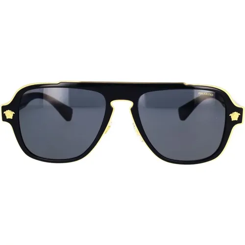 Polarisierte Sonnenbrille Ve2199 100281 , unisex, Größe: 56 MM - Versace - Modalova