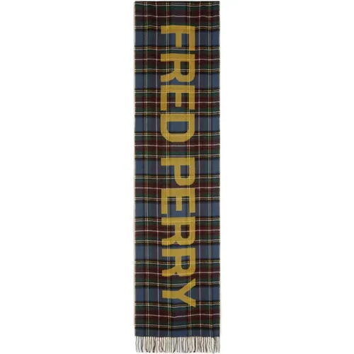 Oversized Tartan Scarf - Authentic Graphic Style , female, Sizes: ONE SIZE - Fred Perry - Modalova
