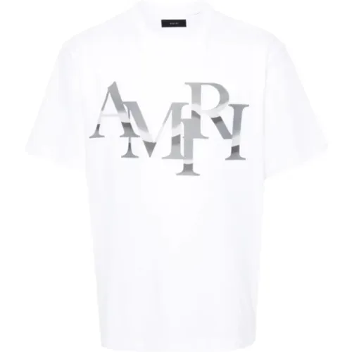 Cotton T-shirt with Printed Logo , male, Sizes: 2XL, S, M, XL - Amiri - Modalova