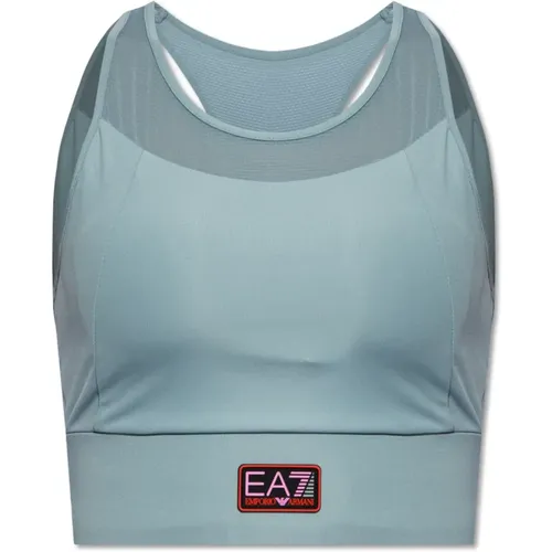 Sportoberteil mit Logo , Damen, Größe: XL - Emporio Armani EA7 - Modalova