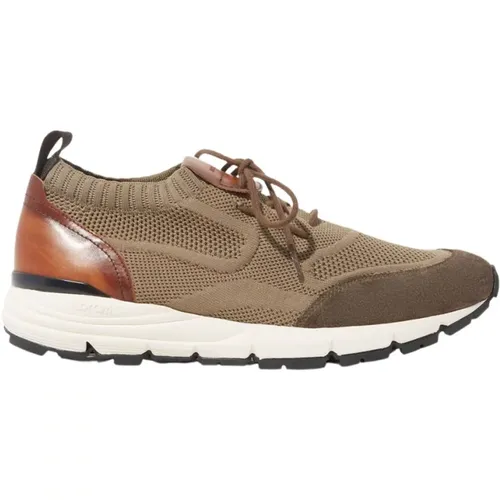 Handgefertigte Taupe Sneakers - Robbie , Herren, Größe: 43 EU - Scarosso - Modalova