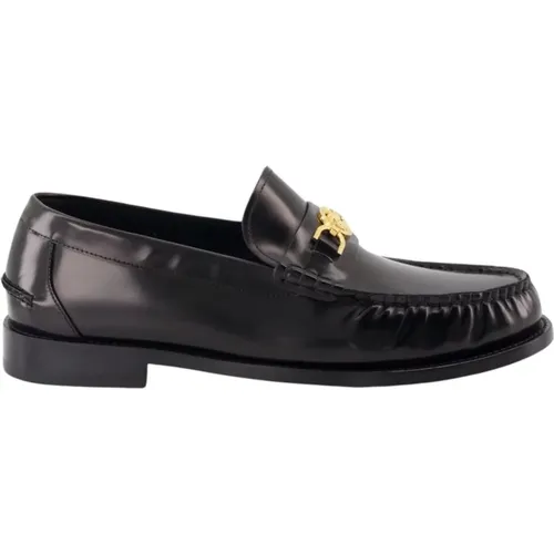 Leather Medusa 95 Loafers , male, Sizes: 8 UK, 9 UK, 7 UK, 11 UK, 6 UK, 10 UK - Versace - Modalova