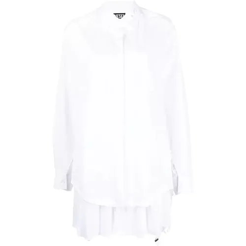 Weißes Langarm Casual Shirt , Damen, Größe: S - Diesel - Modalova