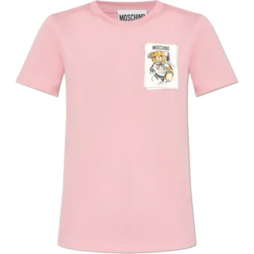 T-Shirt mit Druck Moschino - Moschino - Modalova
