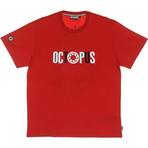 Rotes Logo Tee Herren T-Shirt , Herren, Größe: M - Octopus - Modalova