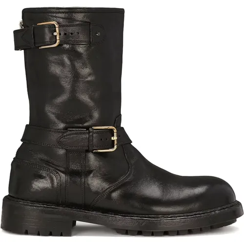 Stilvolle Lederstiefel - Dolce & Gabbana - Modalova