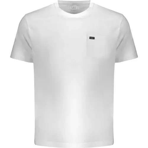 Kurzarm T-Shirt Weiß Herren , Herren, Größe: 2XL - Lee - Modalova