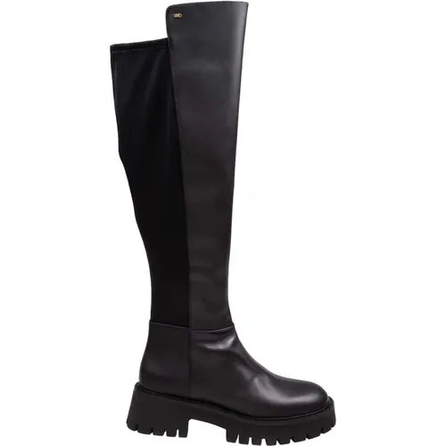 Leather Boot with Round Toe , female, Sizes: 5 1/2 UK, 6 1/2 UK, 3 UK, 4 UK, 5 UK, 6 UK, 4 1/2 UK - Michael Kors - Modalova