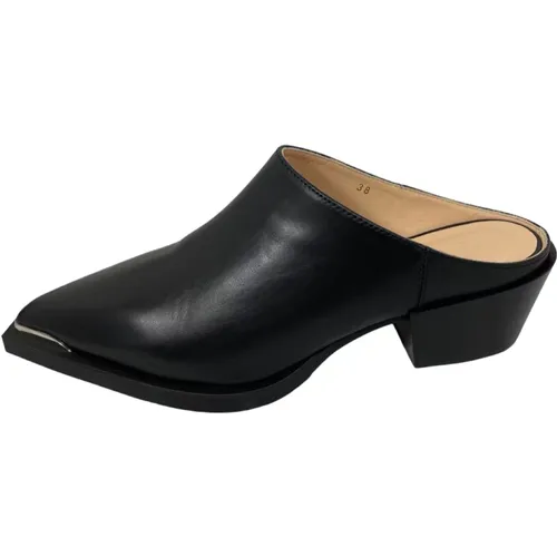 Schwarze Damen Sabot/Clogs aus Leder - Copenhagen Shoes - Modalova