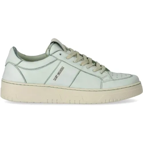 Grüner Dip Dye Leder Tennis Club Sneaker , Herren, Größe: 43 EU - SAINT SNEAKERS - Modalova