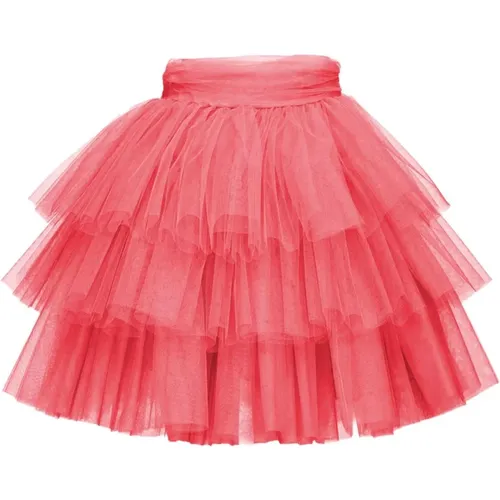 Layered Tulle Mini Skirt , female, Sizes: S, XS, 2XS - pinko - Modalova