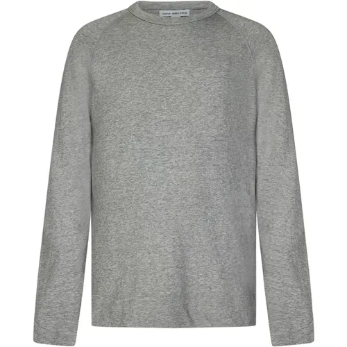 Melange Grauer Baumwollpullover , Herren, Größe: M - James Perse - Modalova