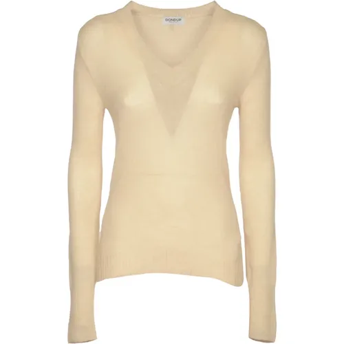 V-Ausschnitt Pullover , Damen, Größe: XS - Dondup - Modalova