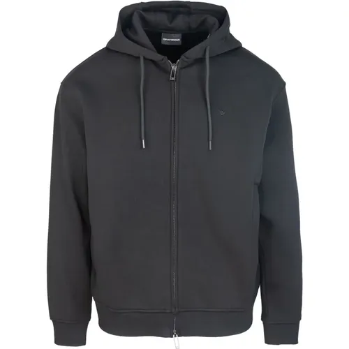 Hoodie Zip Sweater , male, Sizes: 2XL - Emporio Armani - Modalova