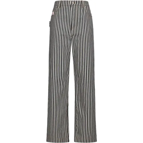 Pinstriped Denim Jeans Straight Leg , female, Sizes: 2XS, XS - Bottega Veneta - Modalova