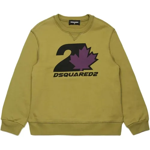 Maple Leaf Logo Sweatshirt - Dsquared2 - Modalova