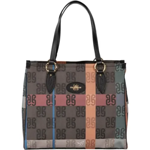 Monogram Tartan Schultertasche für Frauen - Guidi - Modalova