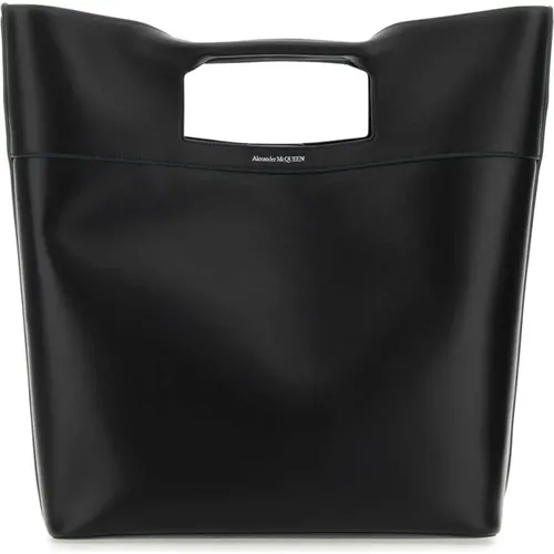 The Square Bow Shopping Bag , male, Sizes: ONE SIZE - alexander mcqueen - Modalova