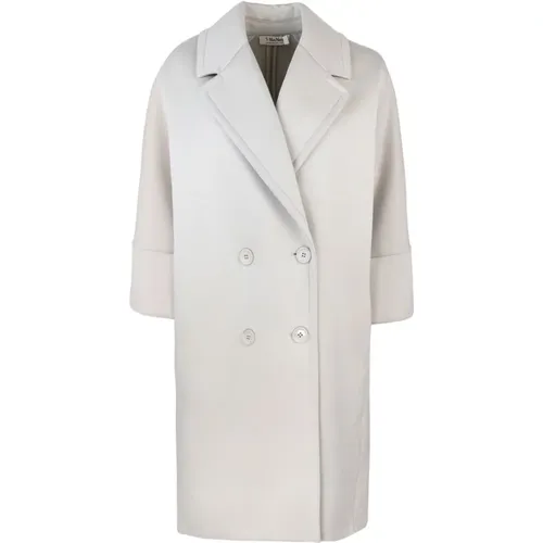 Elegant Viscose Blend Coat , female, Sizes: L, S, M - Max Mara Studio - Modalova