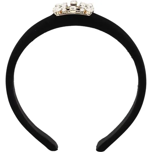 Crystal Buckle Velvet Hairband , female, Sizes: ONE SIZE - Roger Vivier - Modalova