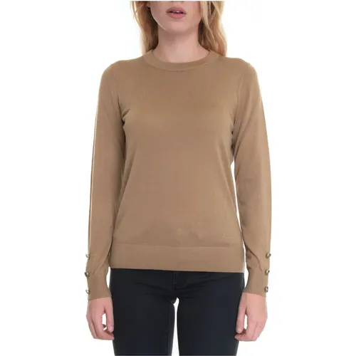 Pullover,Beiger Merino-Knopfstrickpullover - Michael Kors - Modalova