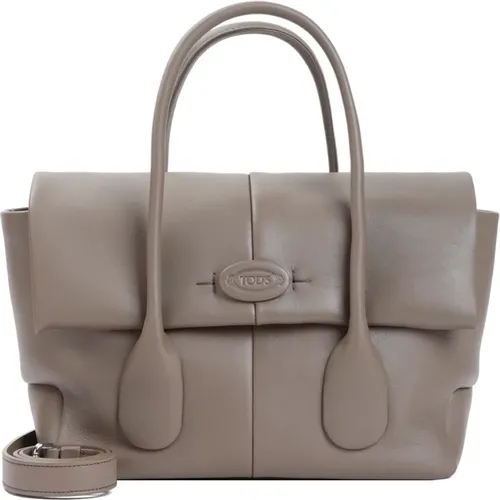 Grey Leather Handbag , female, Sizes: ONE SIZE - TOD'S - Modalova