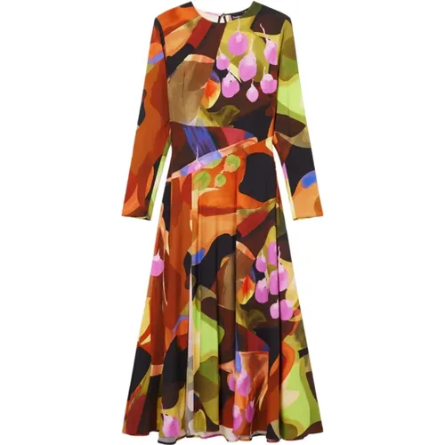 Floral Midi Dress Elegant Versatile , female, Sizes: XS, S - Desigual - Modalova