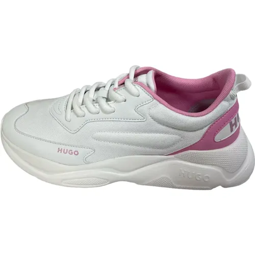 Leon Runn Sneakers Light Pastel Blue , female, Sizes: 3 UK, 4 UK - Hugo Boss - Modalova